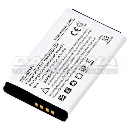 Dantona Dantona Battery - For Cell Phone - Battery Rechargeable - 800 mAh - 3.7 V DC - 1-/ Pack CEL-GB101